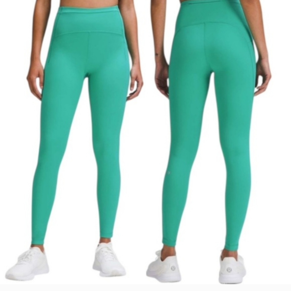 Lululemon Swift Speed High Rise Tight 28" Maledive Green Size 4 With Bag #91